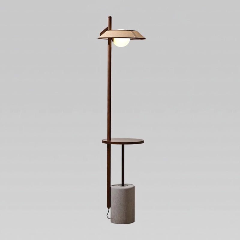 Mirz lámpara de pie minimalista de madera de nogal