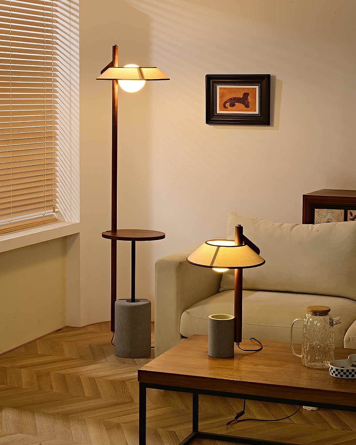 Damon lámpara de mesa minimalista de madera