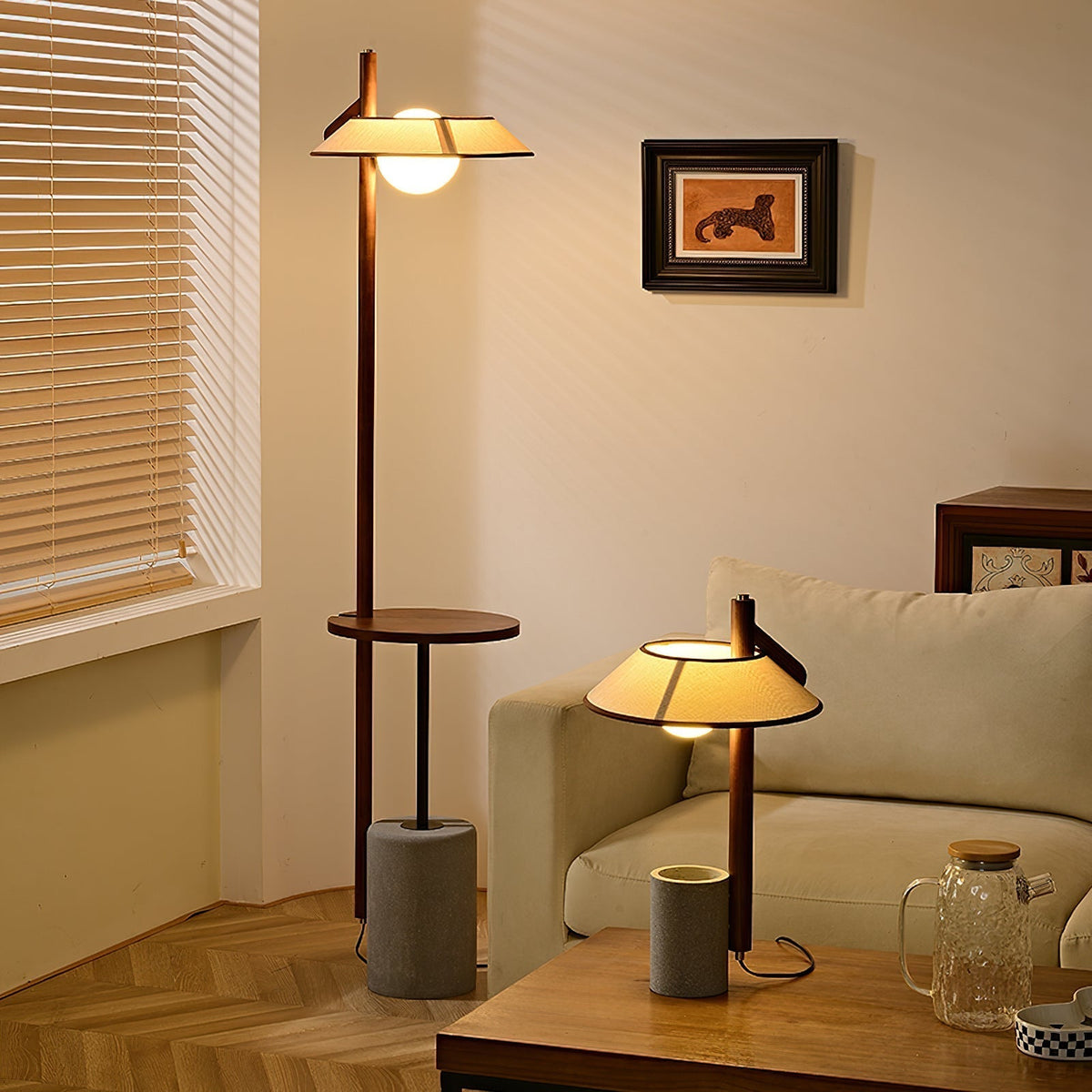 Damon lámpara de mesa minimalista de madera