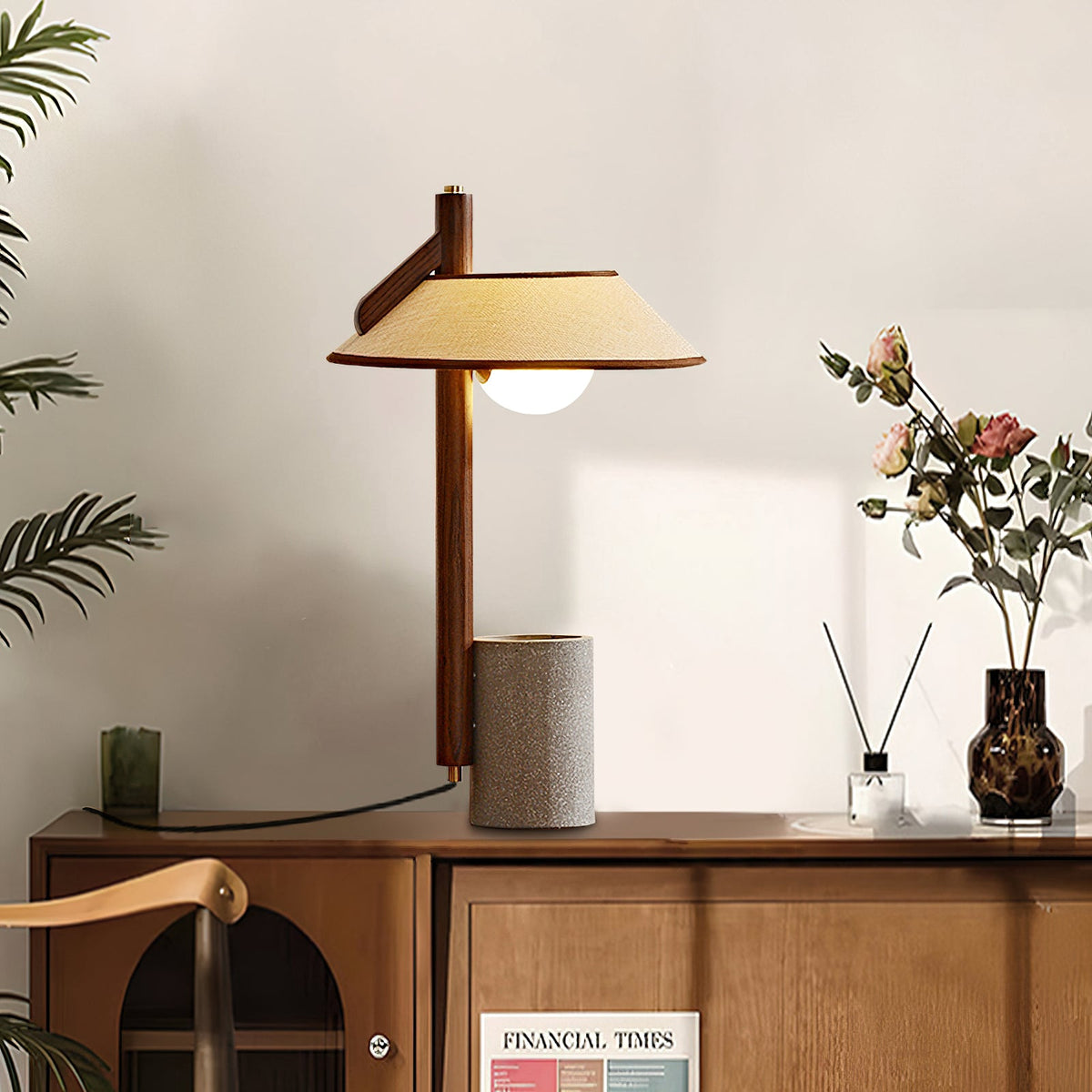 Damon lámpara de mesa minimalista de madera