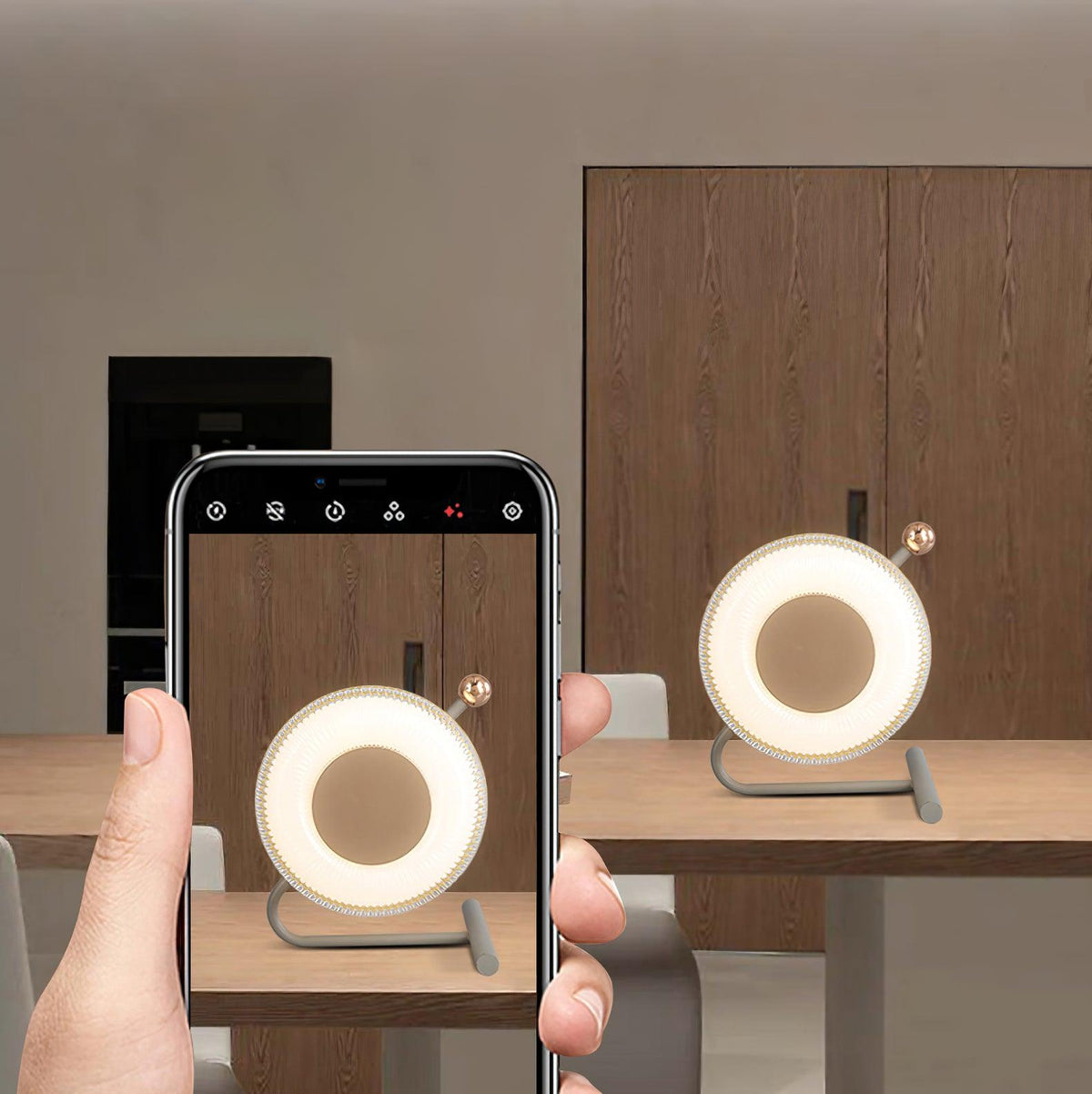 Halon lámpara de mesa moderna de acrílico