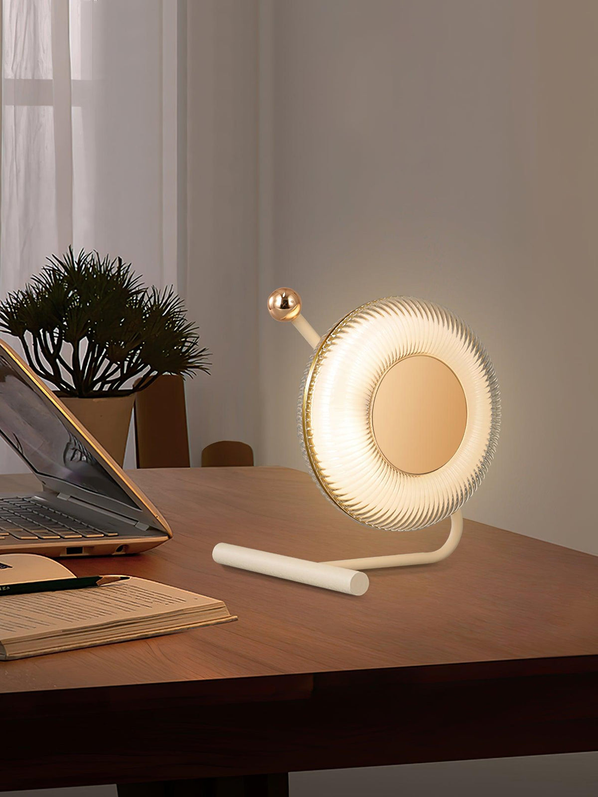 Halon lámpara de mesa moderna de acrílico
