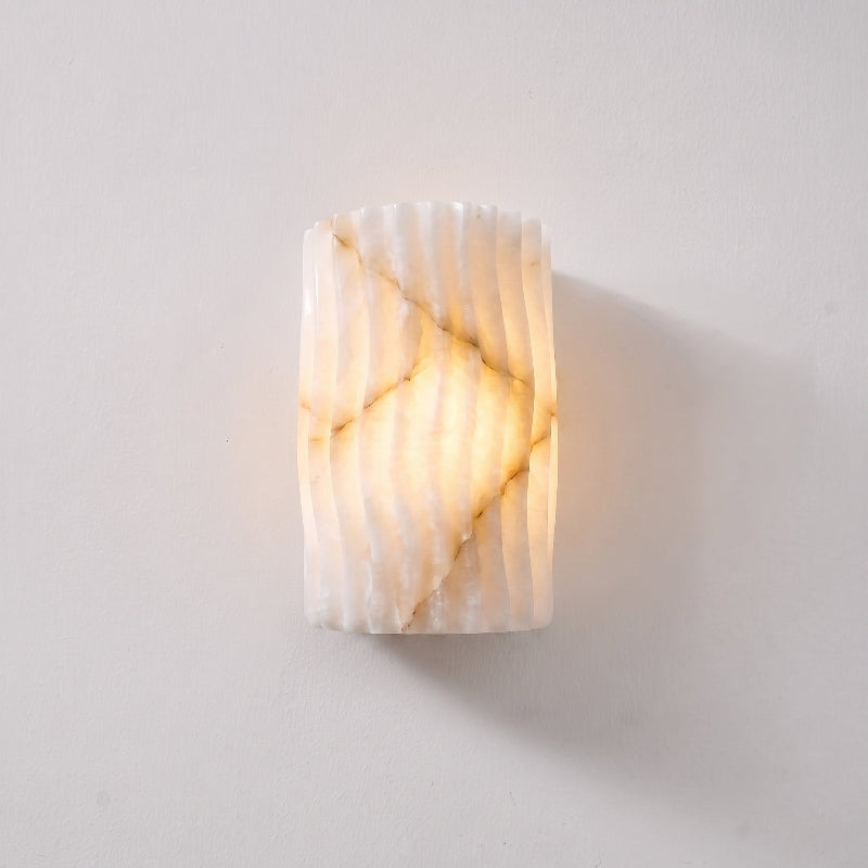 Fluted aplique de pared alabastro
