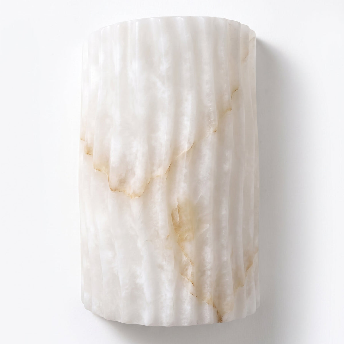 Fluted aplique de pared alabastro