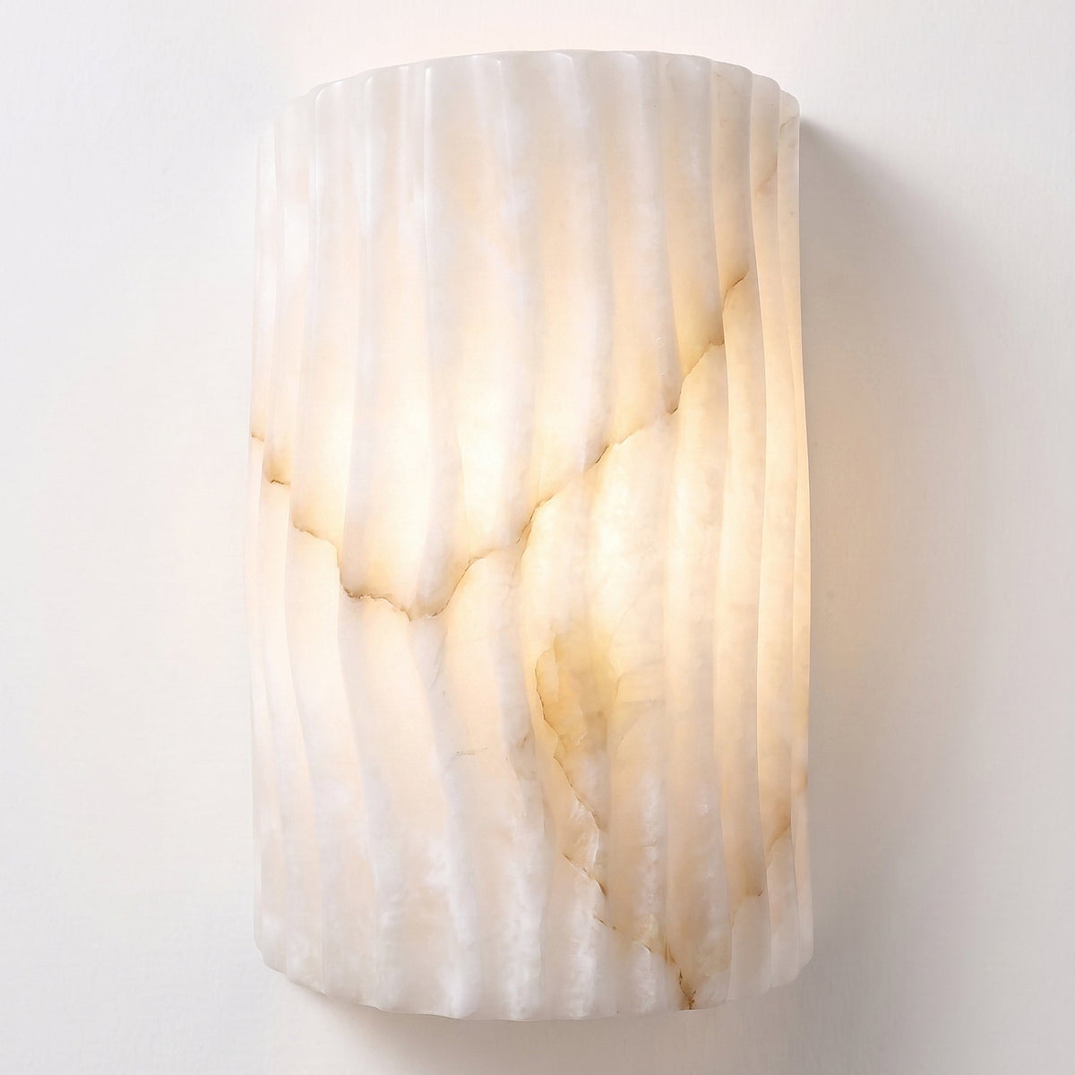Fluted aplique de pared alabastro