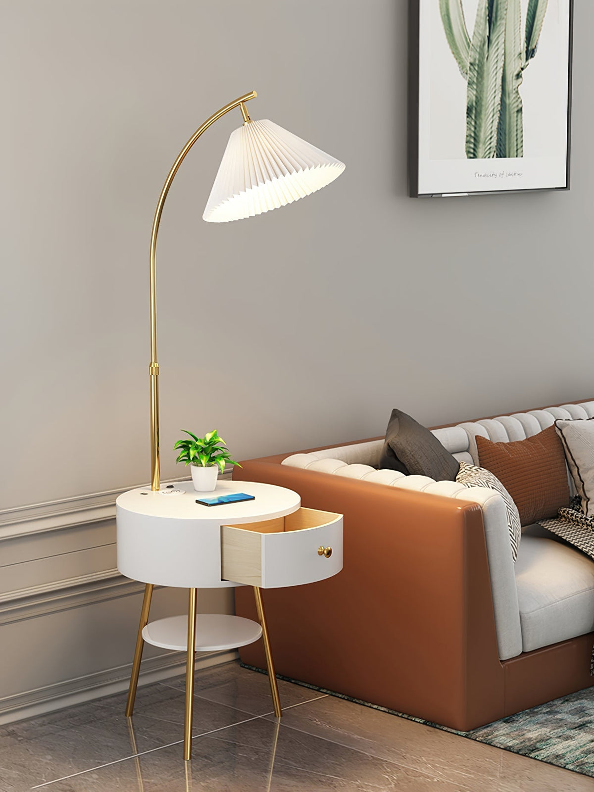 Arcora plisada Arc Floor Light