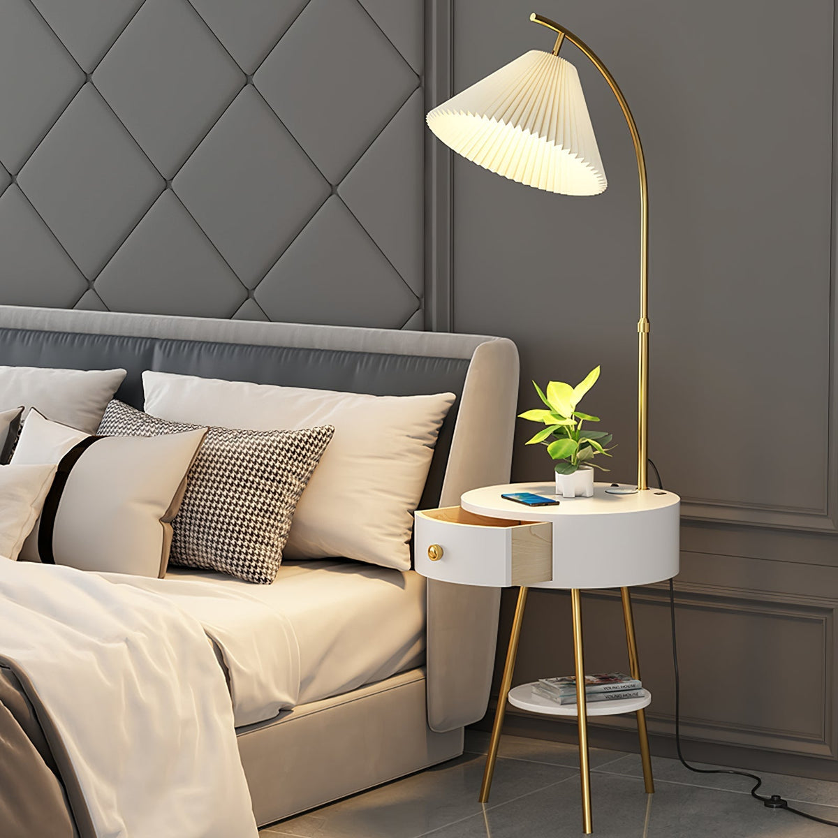 Arcora plisada Arc Floor Light