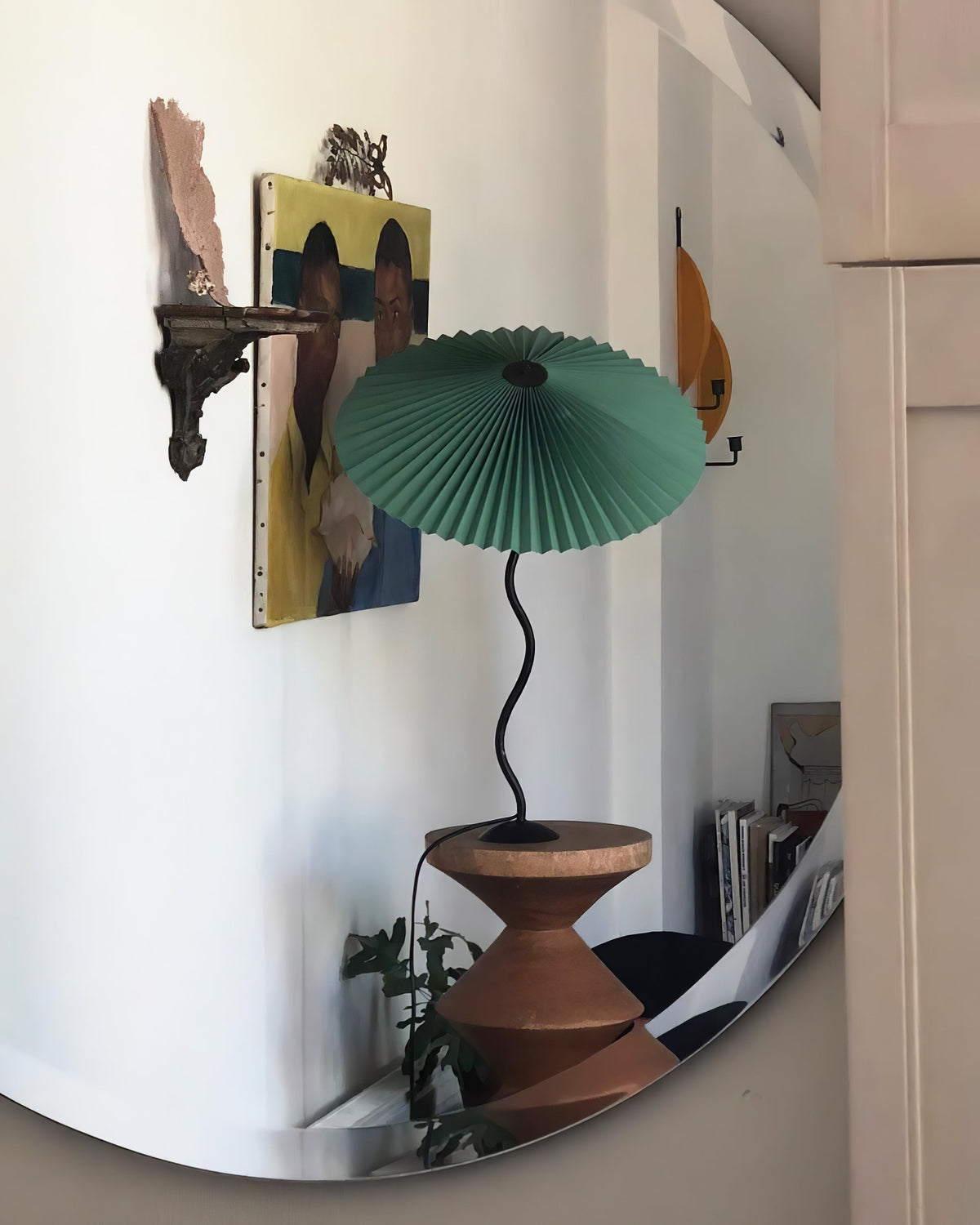 Krenis lámpara de mesa artística de tejido