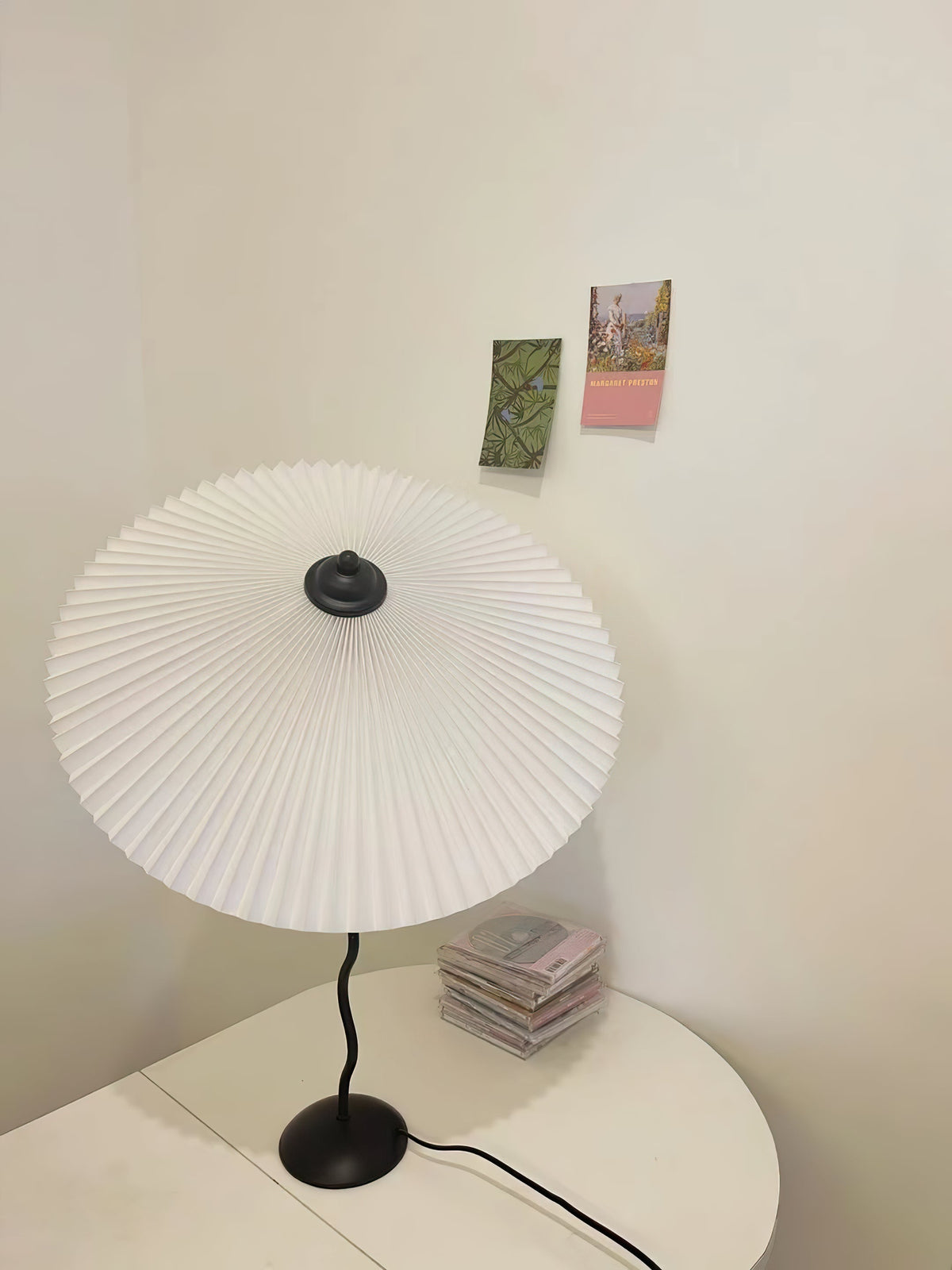 Krenis lámpara de mesa artística de tejido