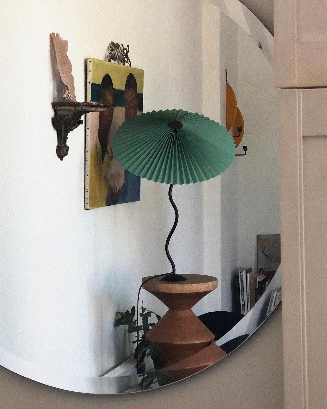 Krenis lámpara de mesa artística de tejido