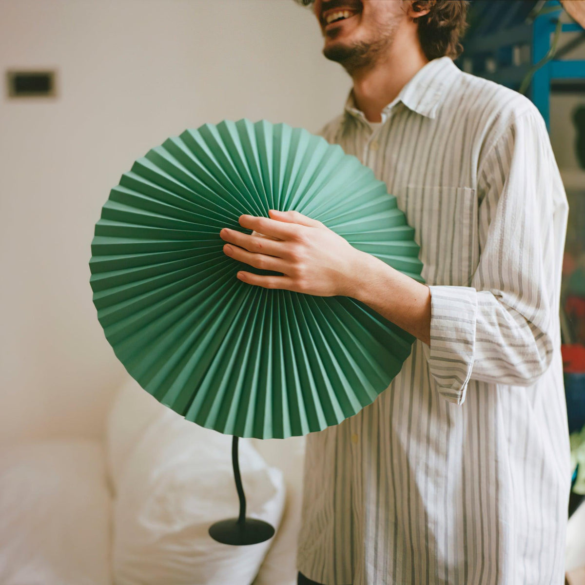 Krenis lámpara de mesa artística de tejido