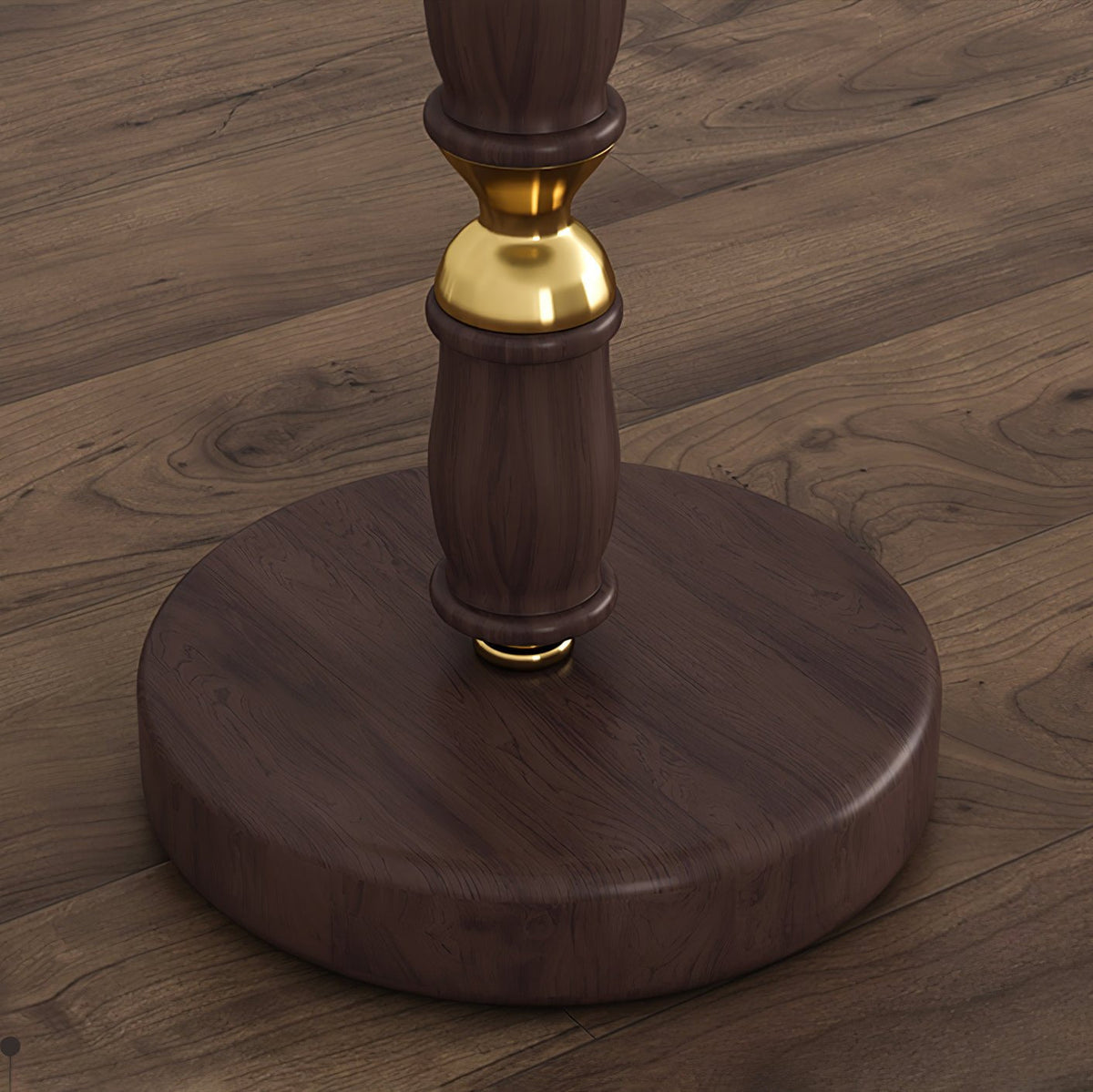 Fiora lámpara de mesa plisada de nogal