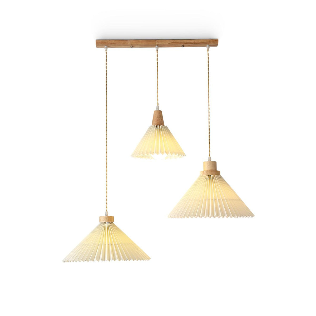 Rinisora lámpara colgante moderna de madera