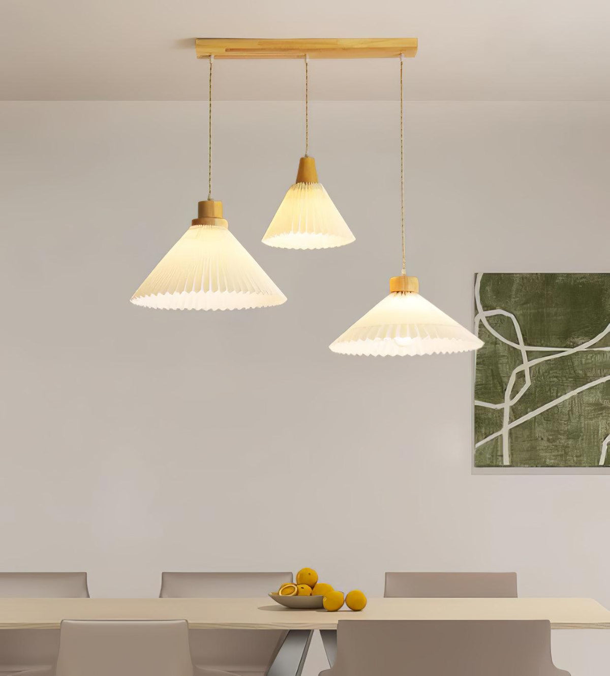 Rinisora lámpara colgante moderna de madera
