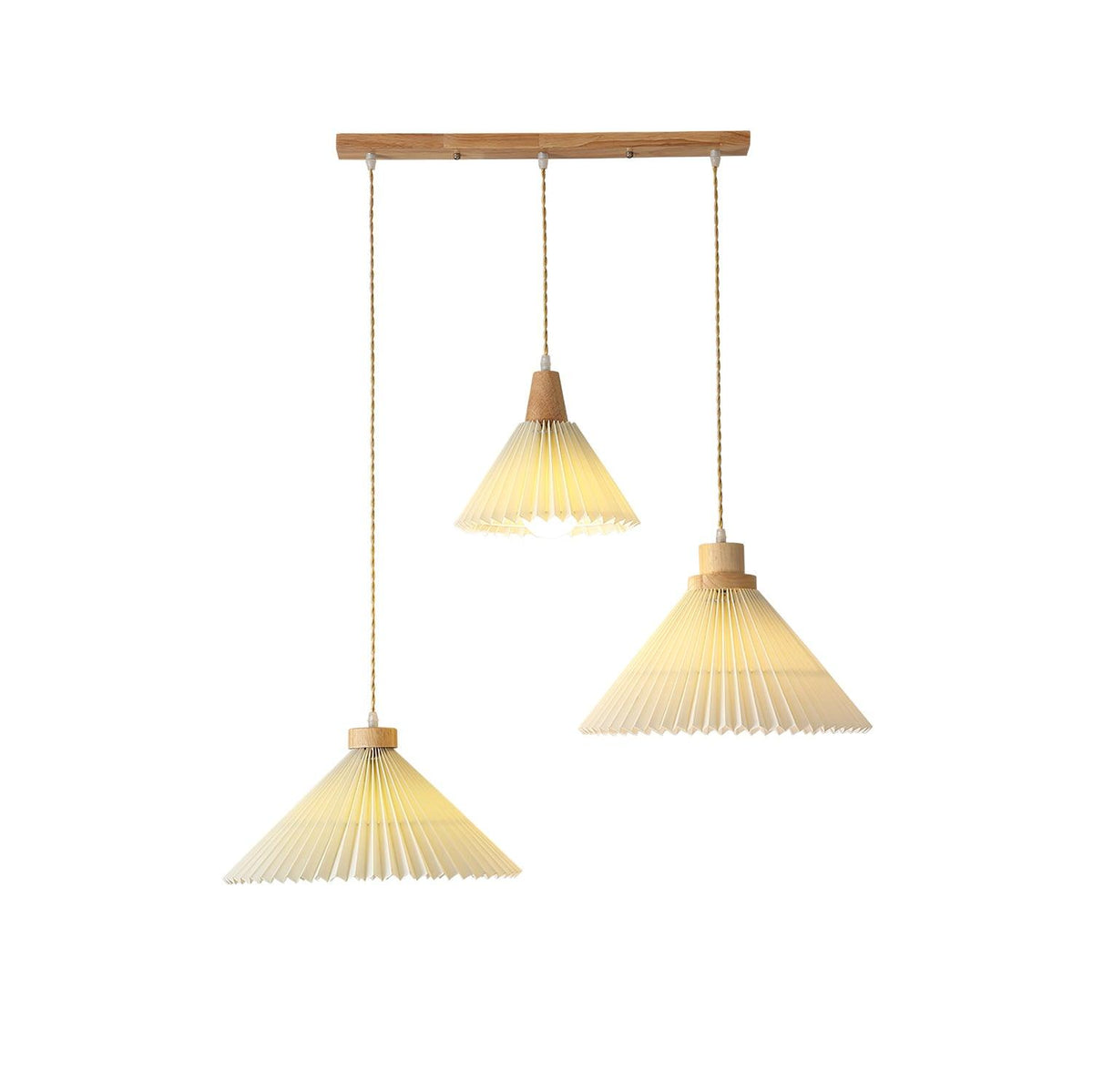 Rinisora lámpara colgante moderna de madera