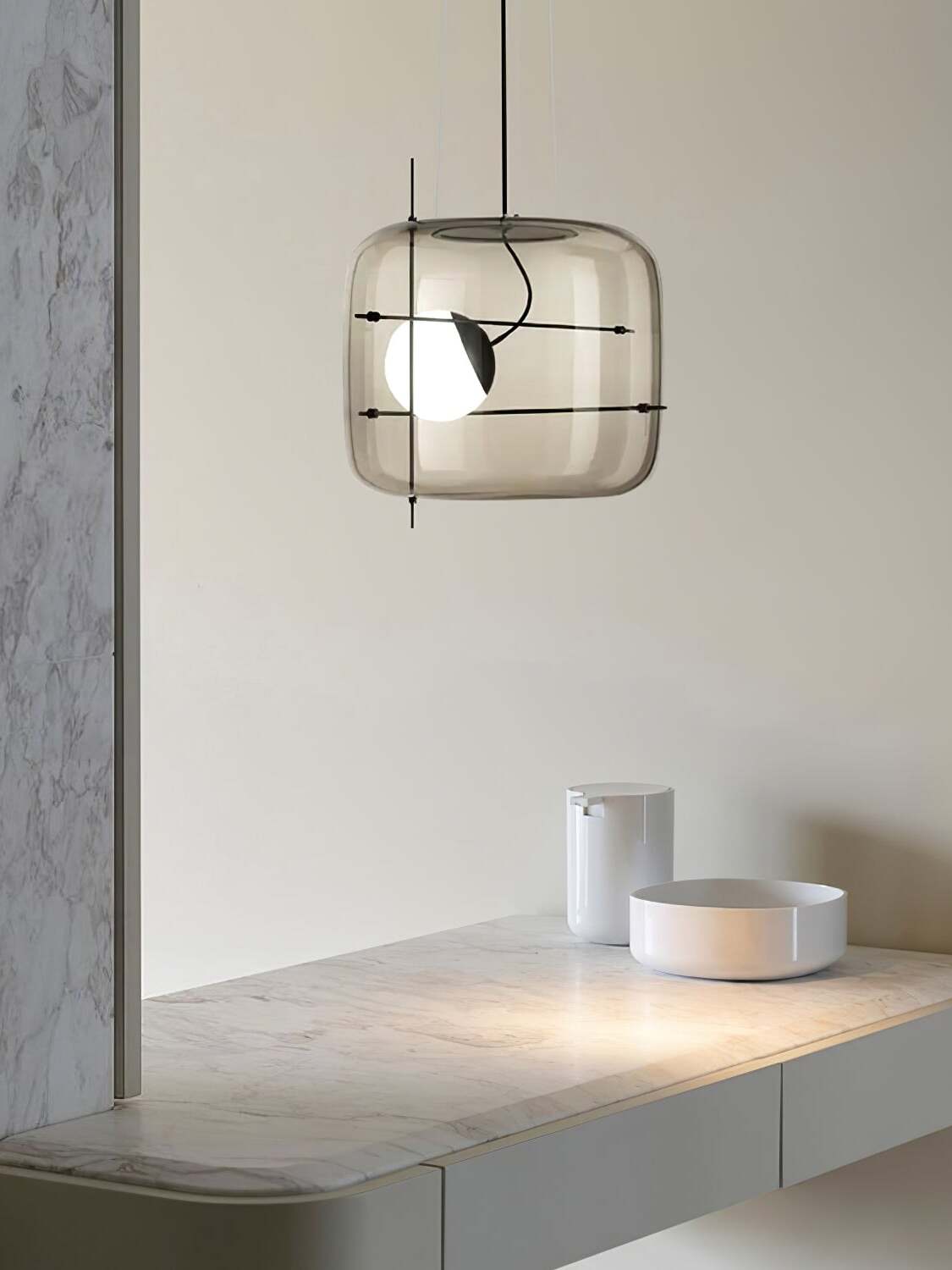 Ivex lámpara colgante contemporánea de vidrio