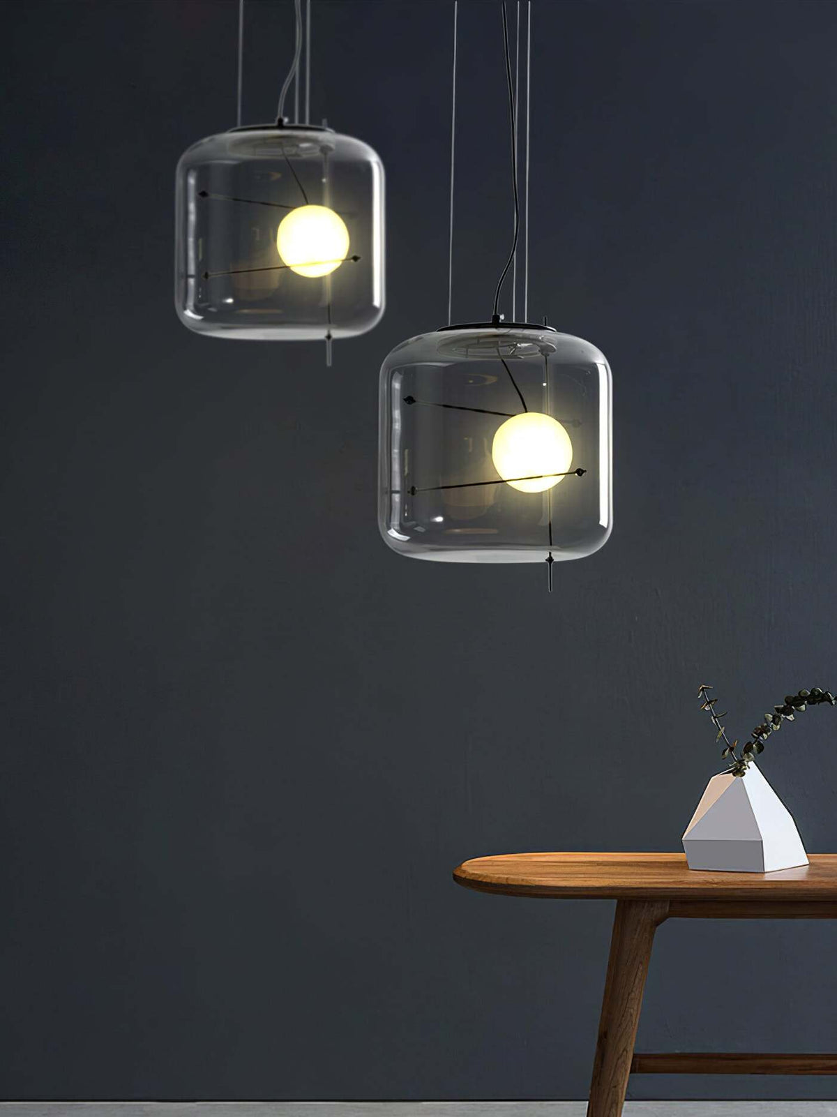 Ivex lámpara colgante contemporánea de vidrio