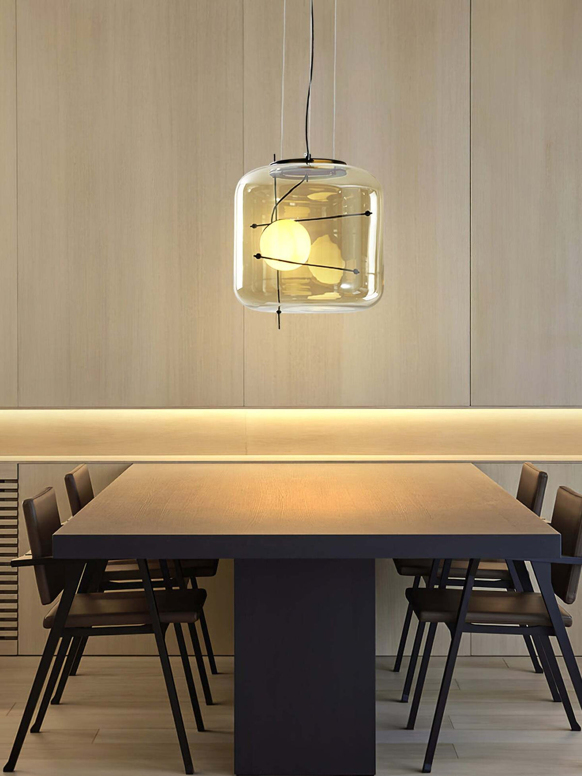 Ivex lámpara colgante contemporánea de vidrio