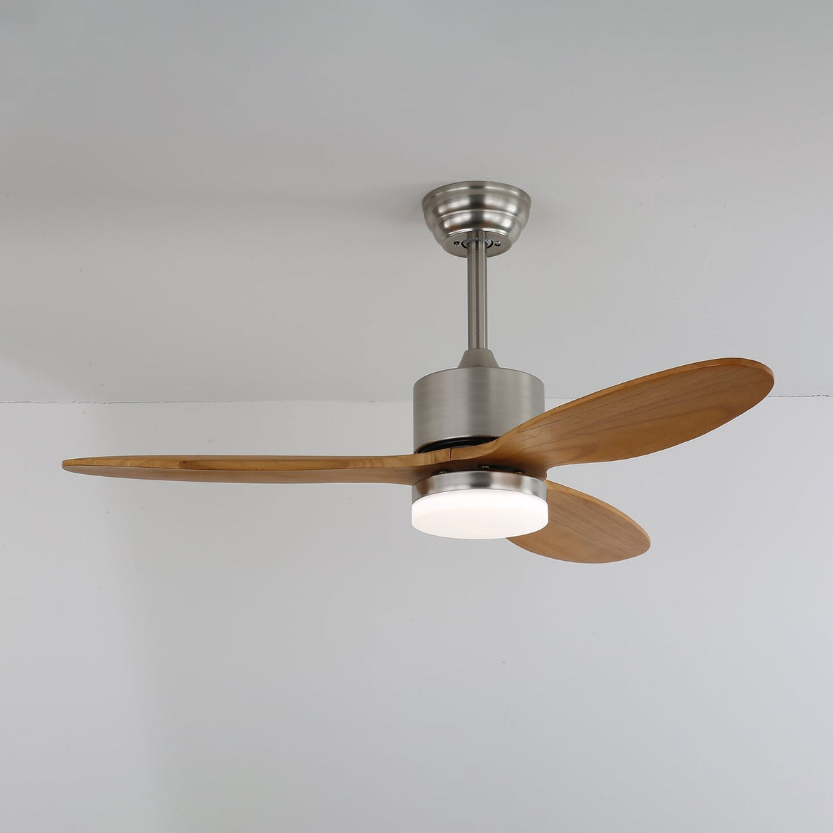 Aldirella ventilador de techo con luz minimalista de madera