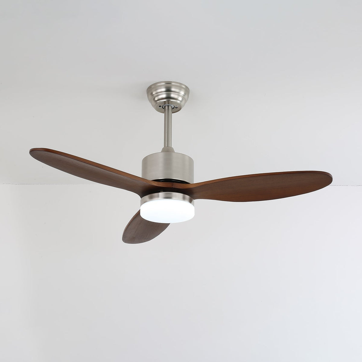 Aldirella ventilador de techo con luz minimalista de madera