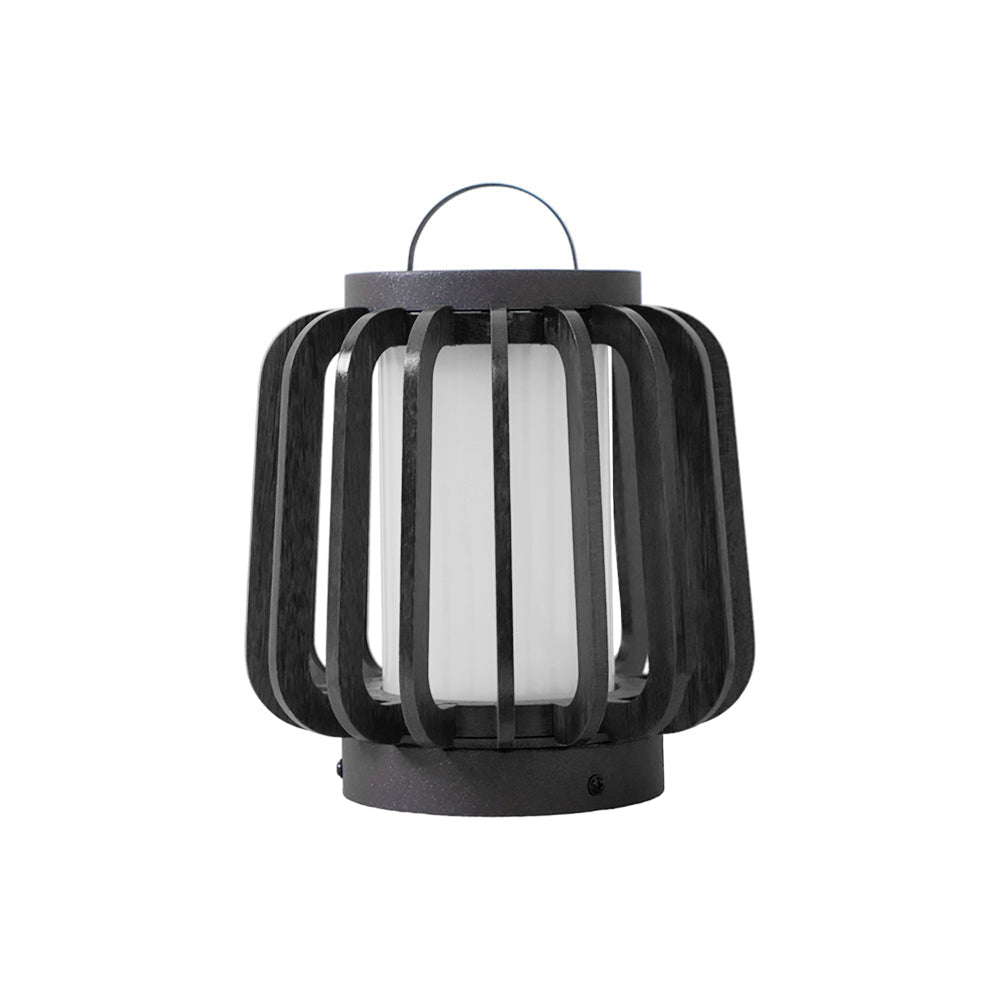 Elvelian luminaria exterior portátil recargable de madera