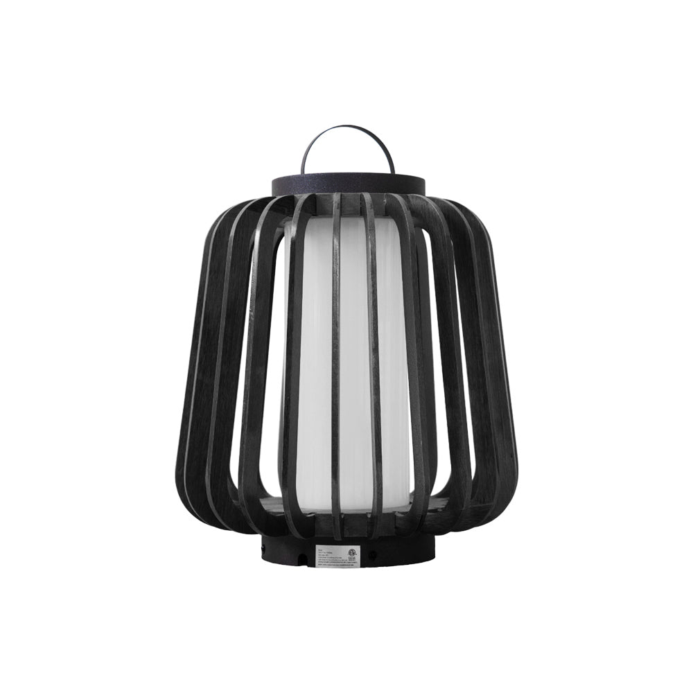 Elvelian luminaria exterior portátil recargable de madera