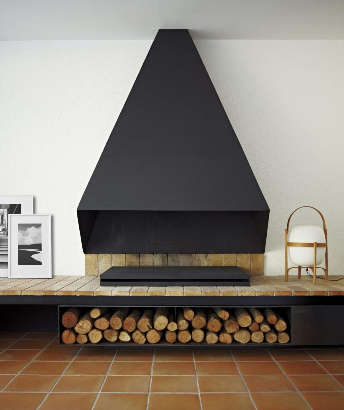 Lethra lámpara de mesa de madera y vidrio