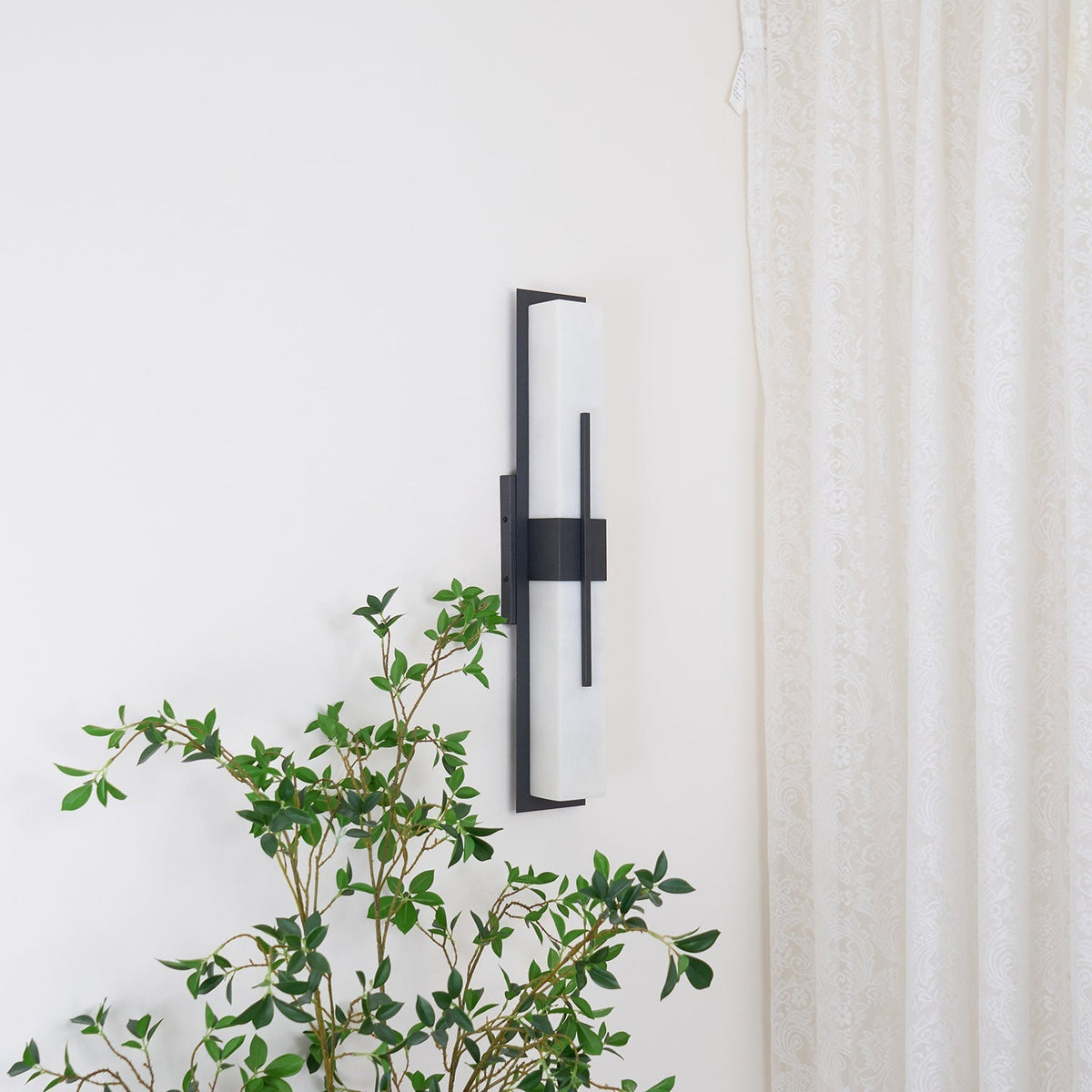 Elarvin aplique de pared clásico único exterior de resina