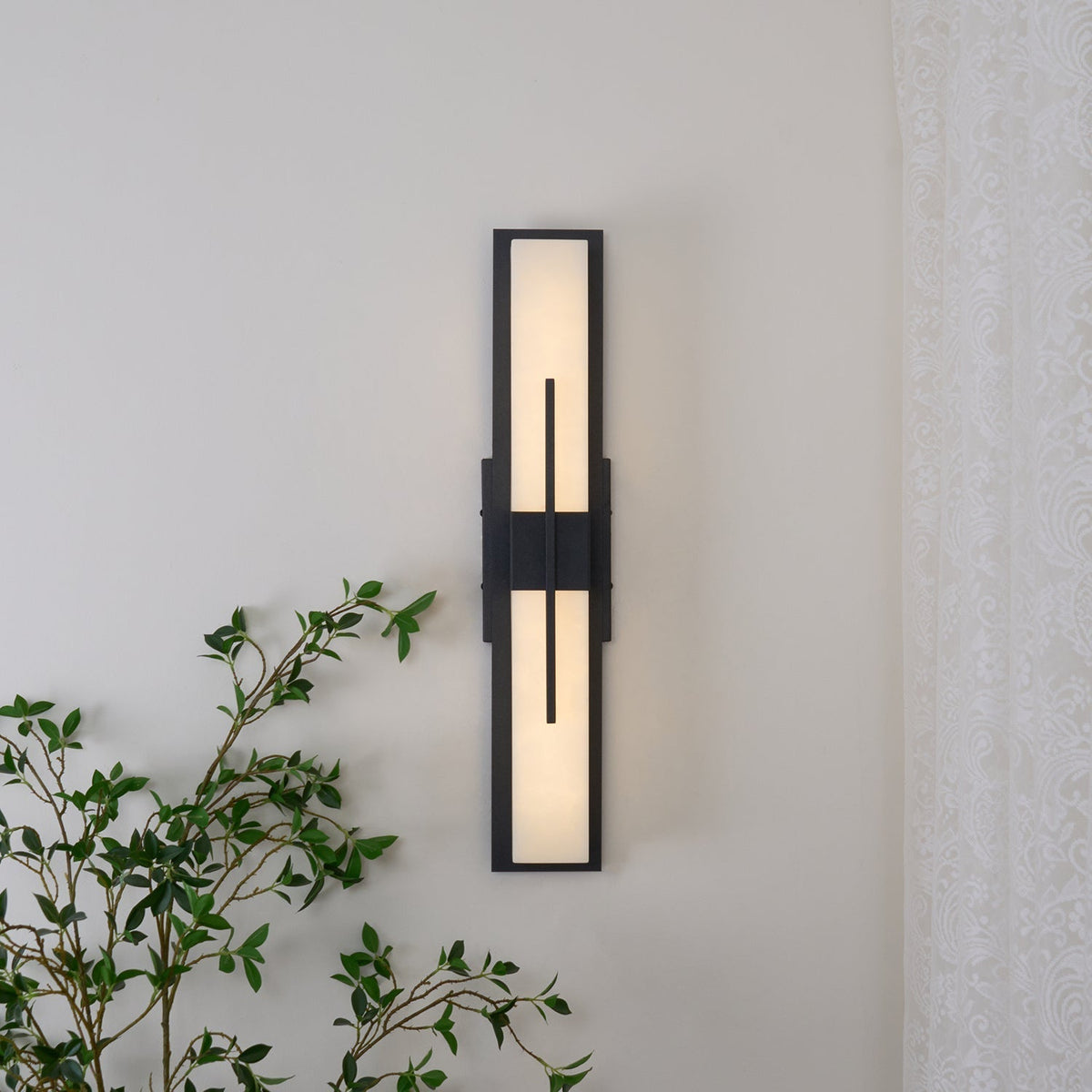 Elarvin aplique de pared clásico único exterior de resina