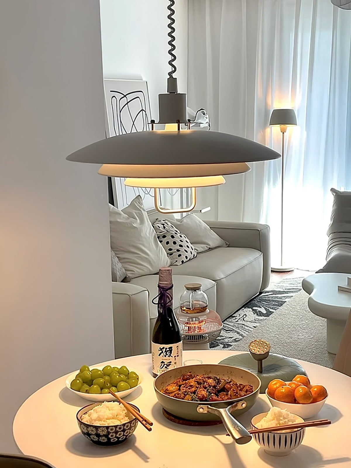 Divor lámpara colgante de aluminio glam