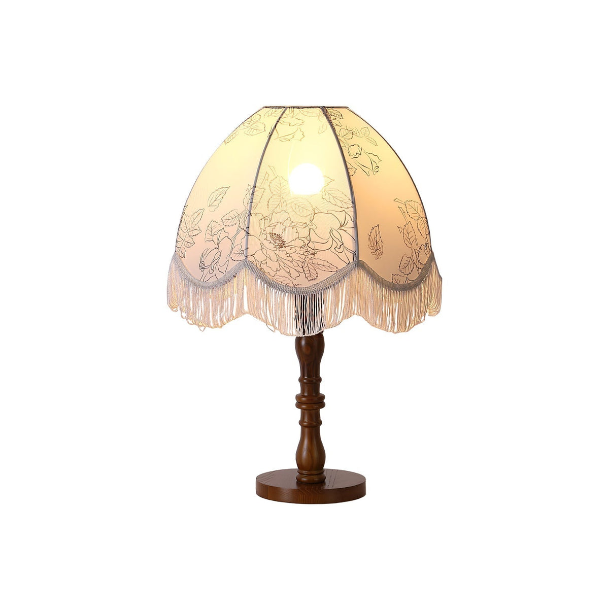 Orlyn lámpara de mesa elegante de madera y tejido