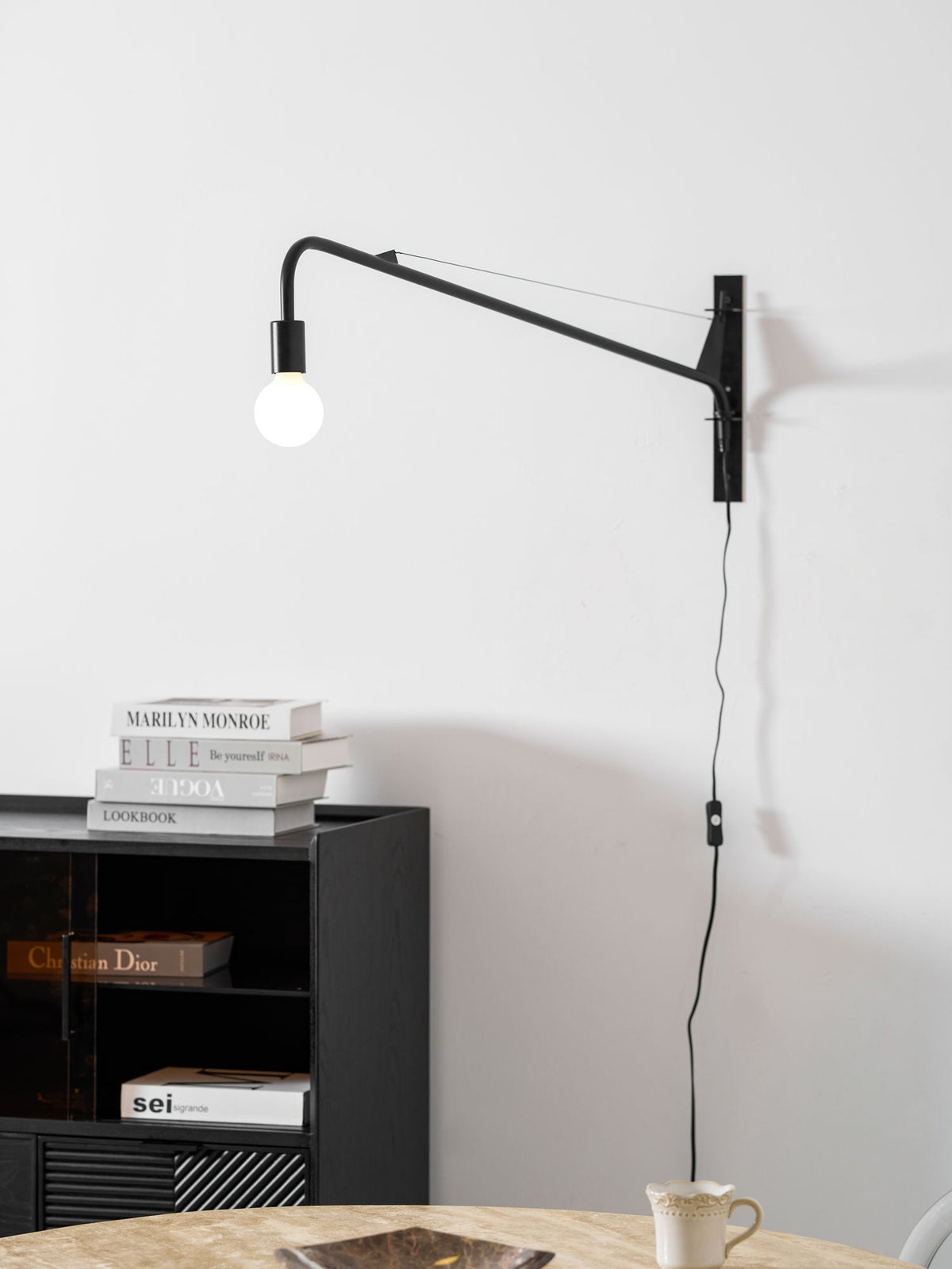 Blu aplique de pared moderno minimalista