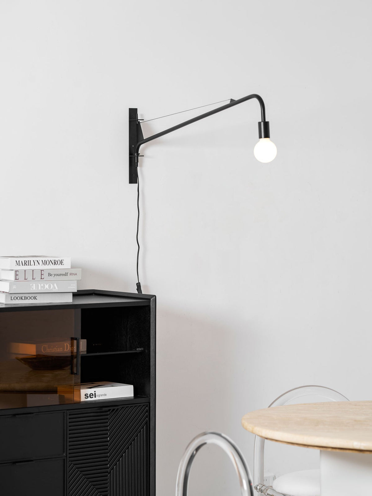 Blu aplique de pared moderno minimalista