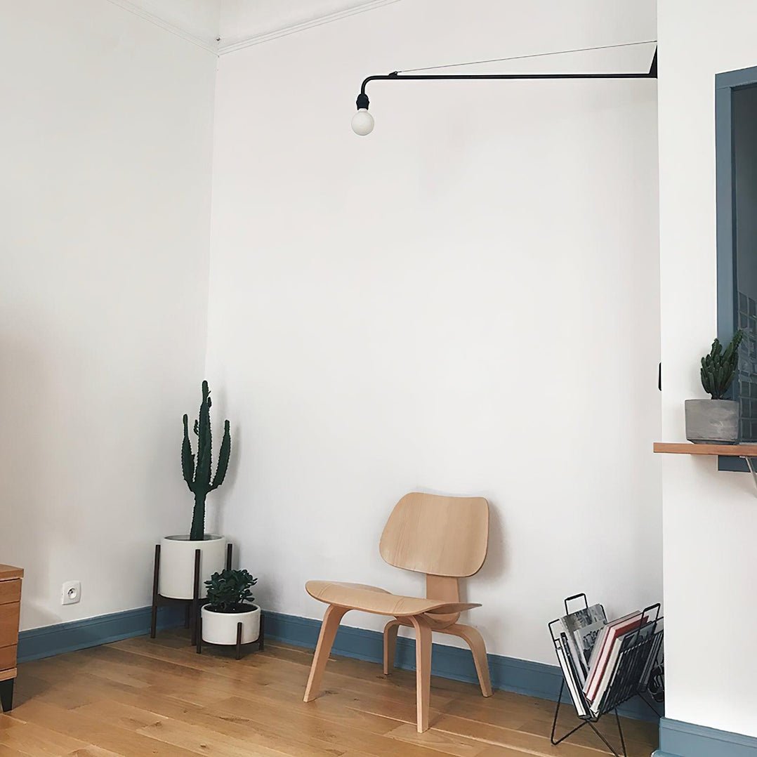 Blu aplique de pared moderno minimalista
