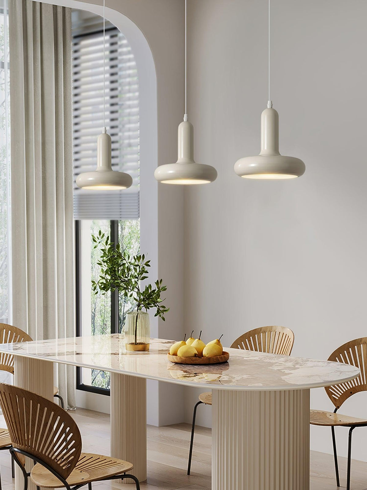 Lunaren lámpara colgante Cozy de estilo clásico Cream