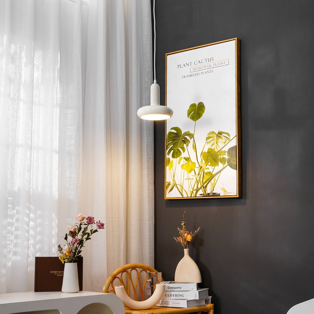 Lunaren lámpara colgante Cozy de estilo clásico Cream