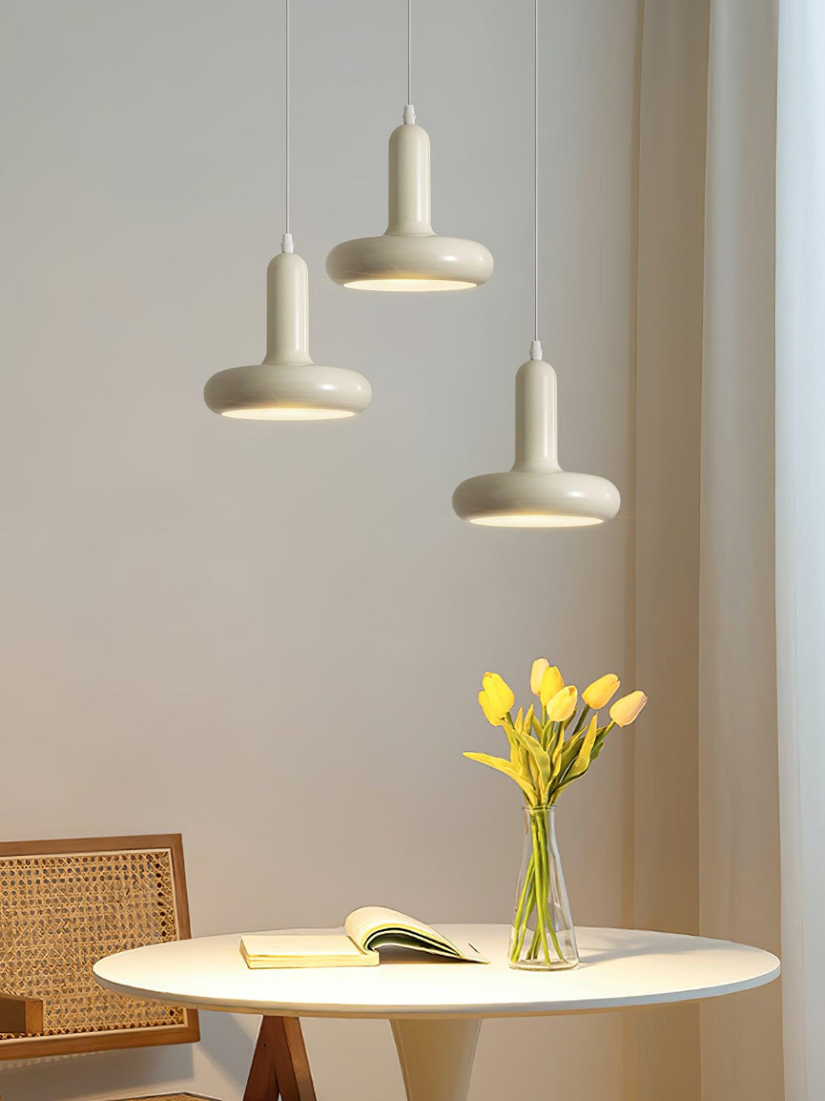 Lunaren lámpara colgante Cozy de estilo clásico Cream