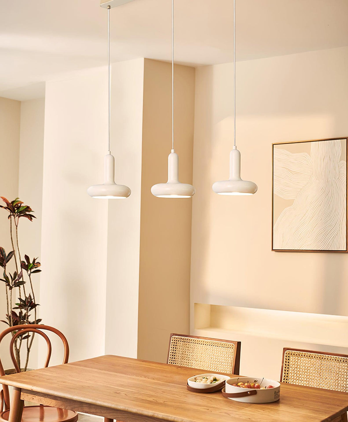 Lunaren lámpara colgante Cozy de estilo clásico Cream