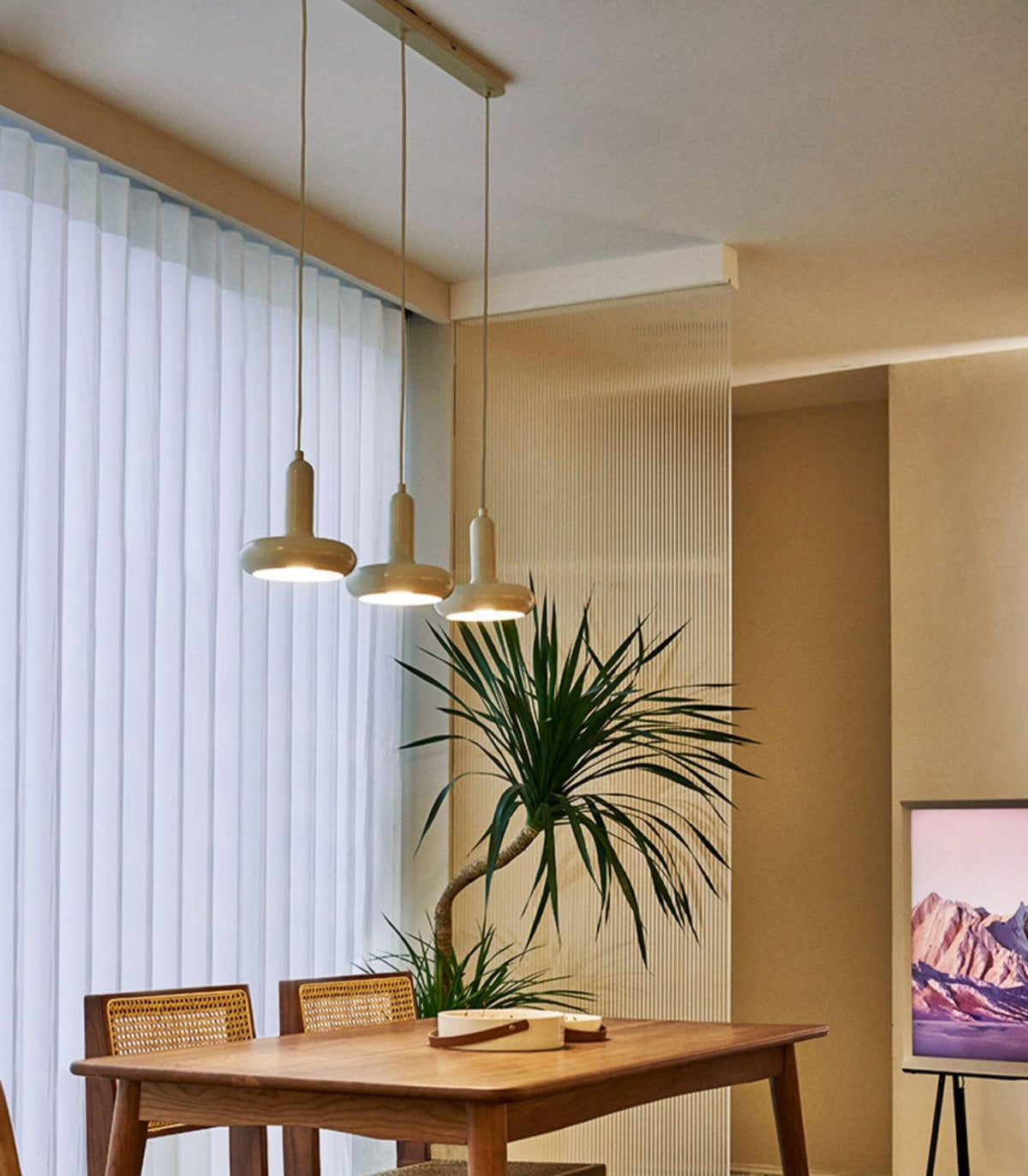 Lunaren lámpara colgante Cozy de estilo clásico Cream