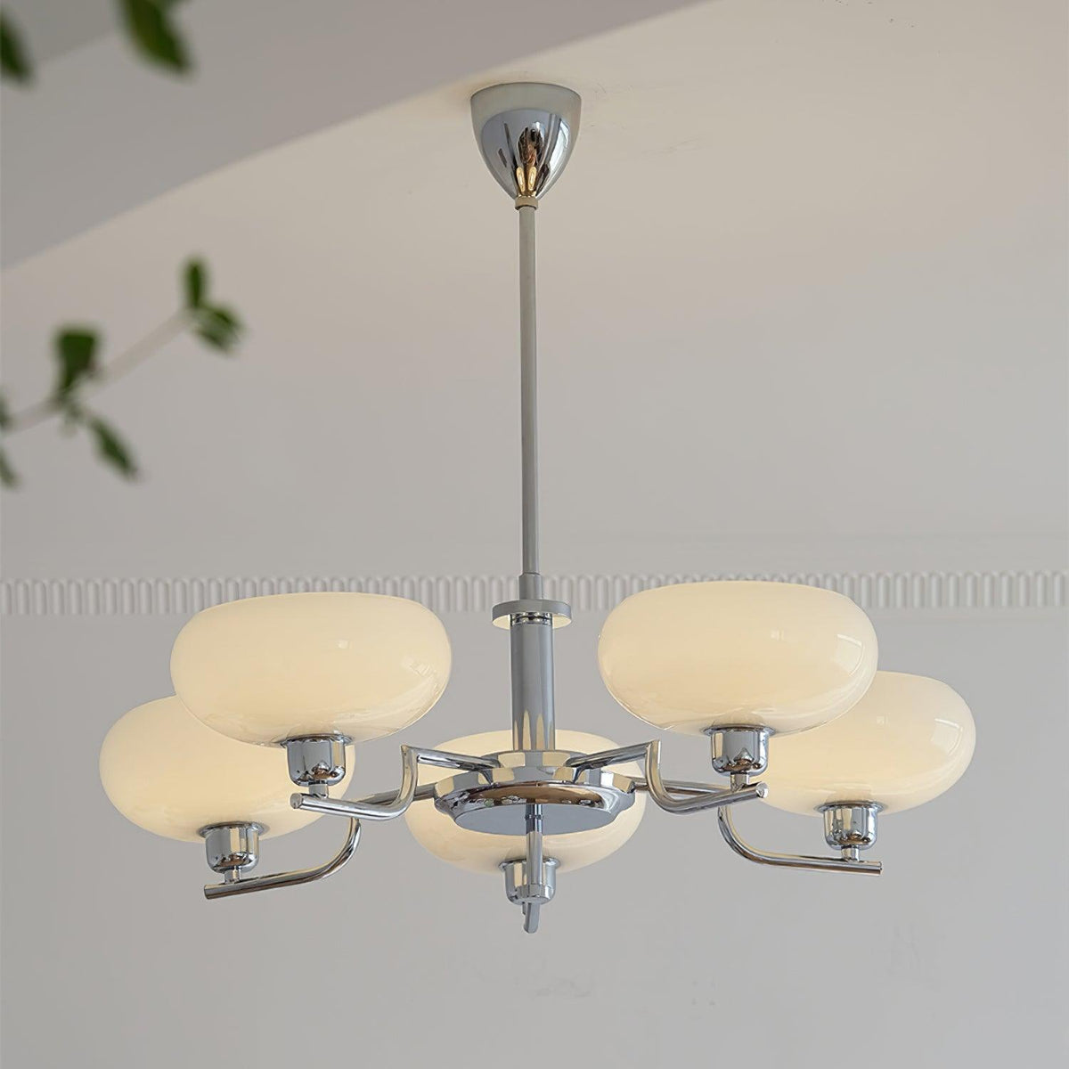 Amino lámpara colgante Globo de vidrio Marco de latón