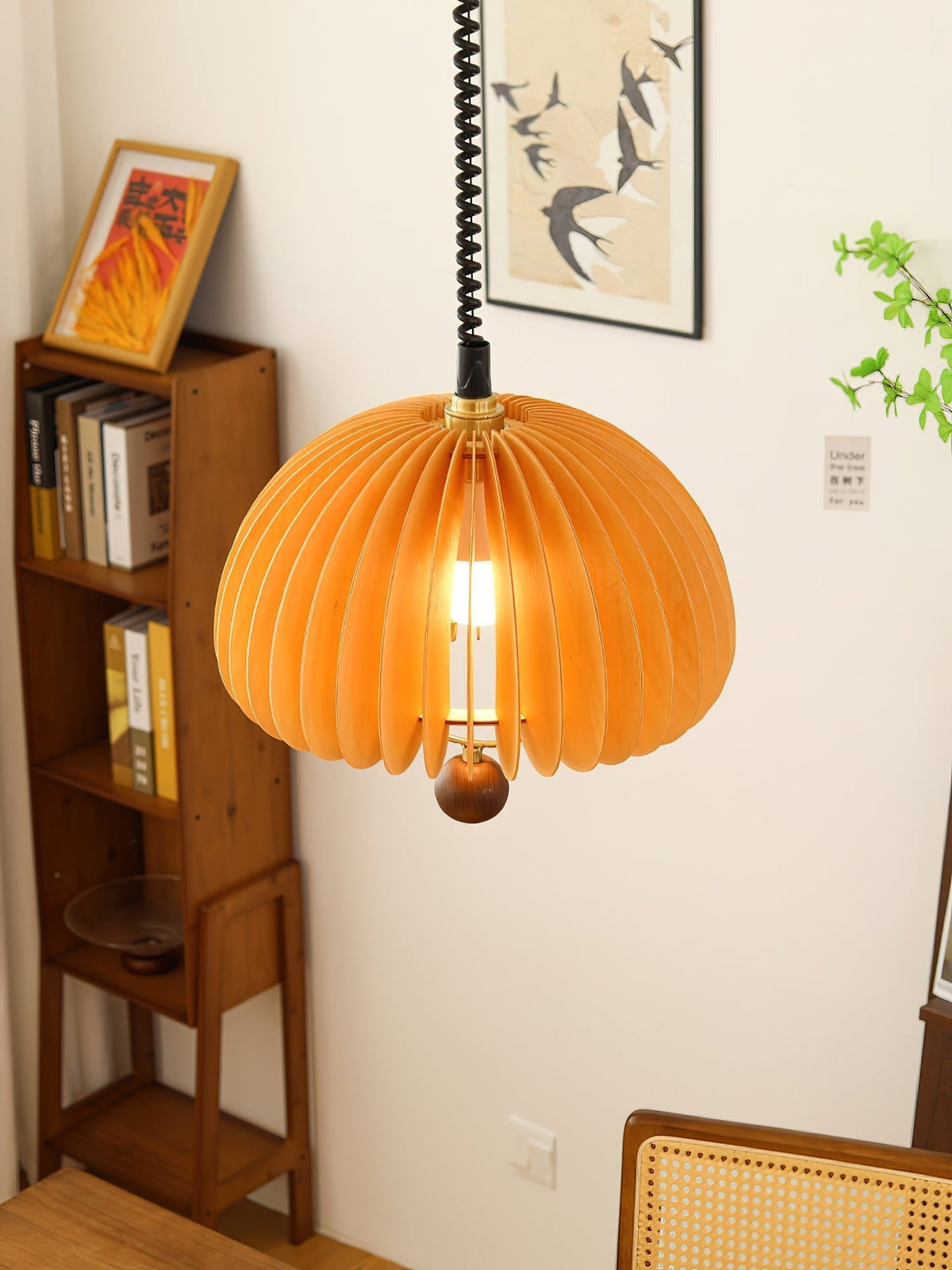 Fisher lámpara colgante moderna de madera