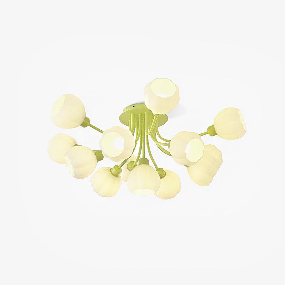 Zenorarae elegancia lámpara de techo de vidrio Matcha