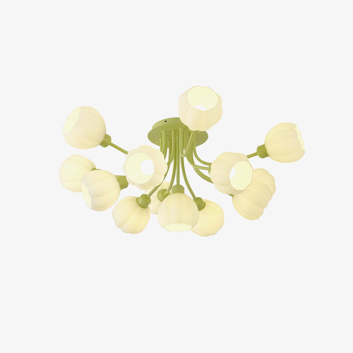 Zenorarae elegancia lámpara de techo de vidrio Matcha