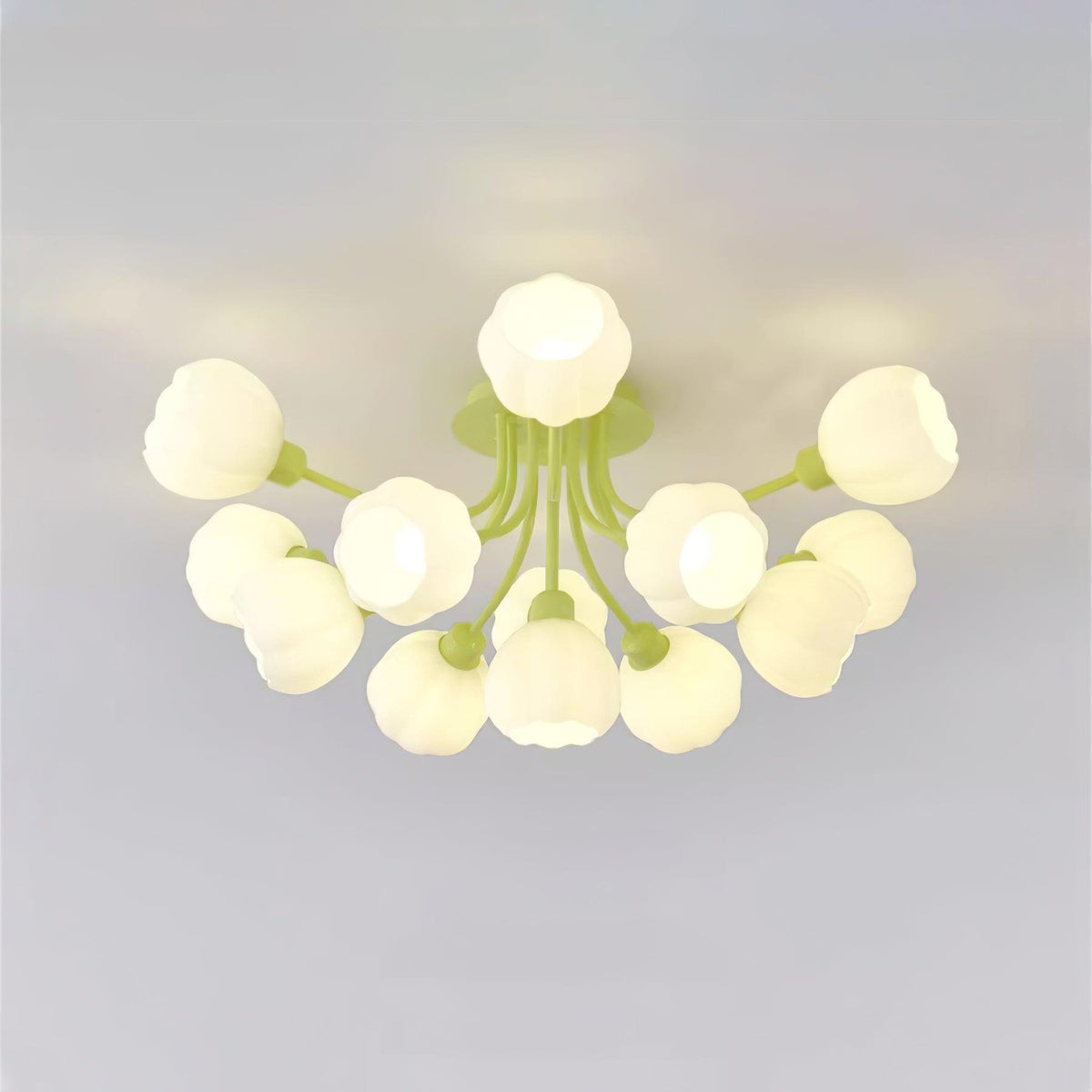 Zenorarae elegancia lámpara de techo de vidrio Matcha