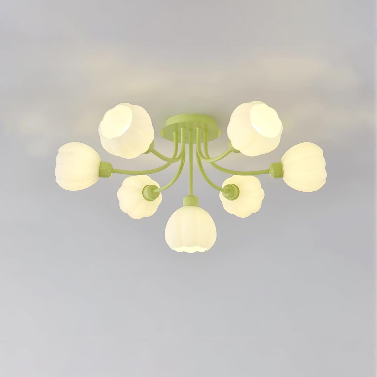 Zenorarae elegancia lámpara de techo de vidrio Matcha