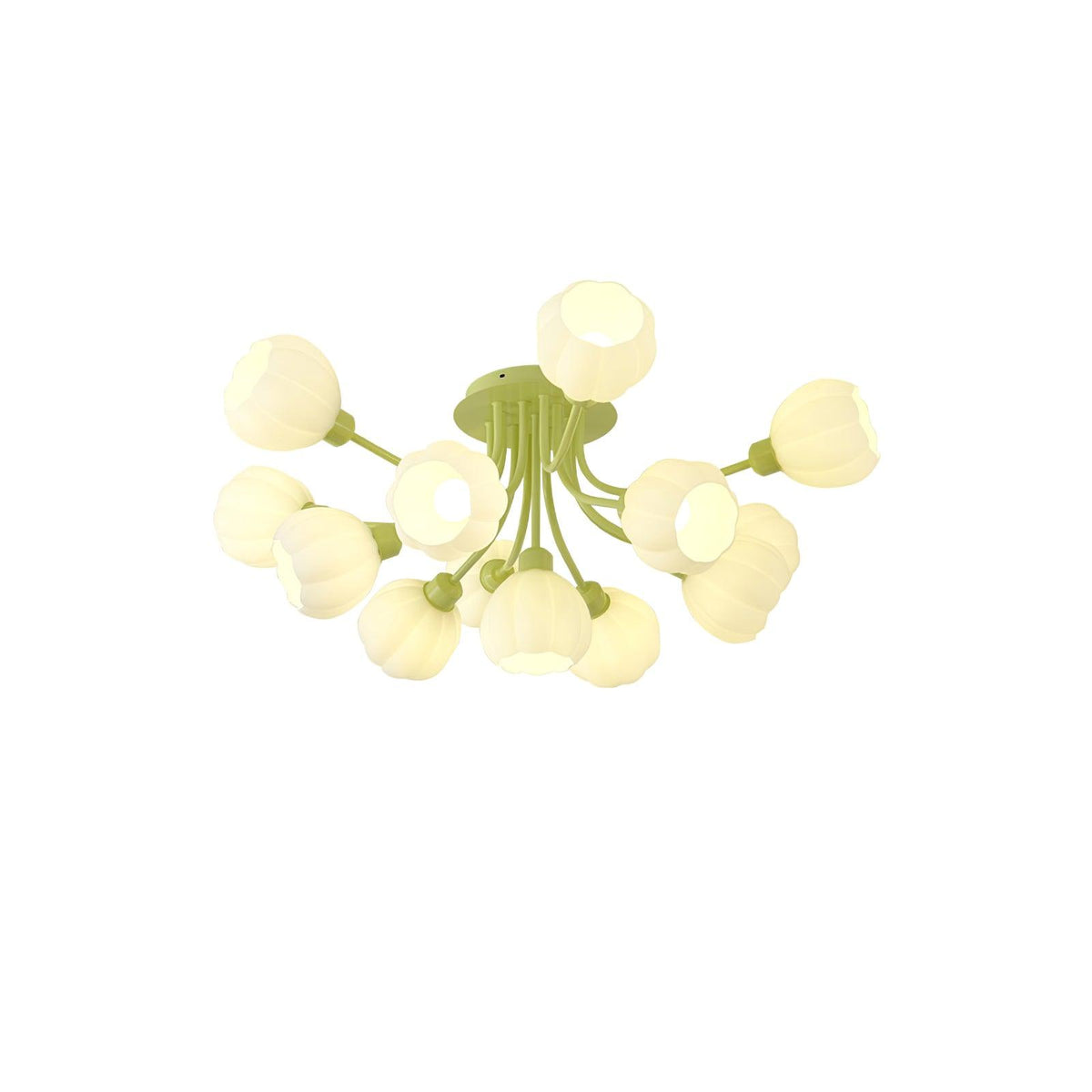 Zenorarae elegancia lámpara de techo de vidrio Matcha
