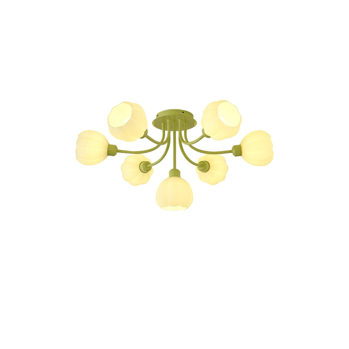 Zenorarae elegancia lámpara de techo de vidrio Matcha
