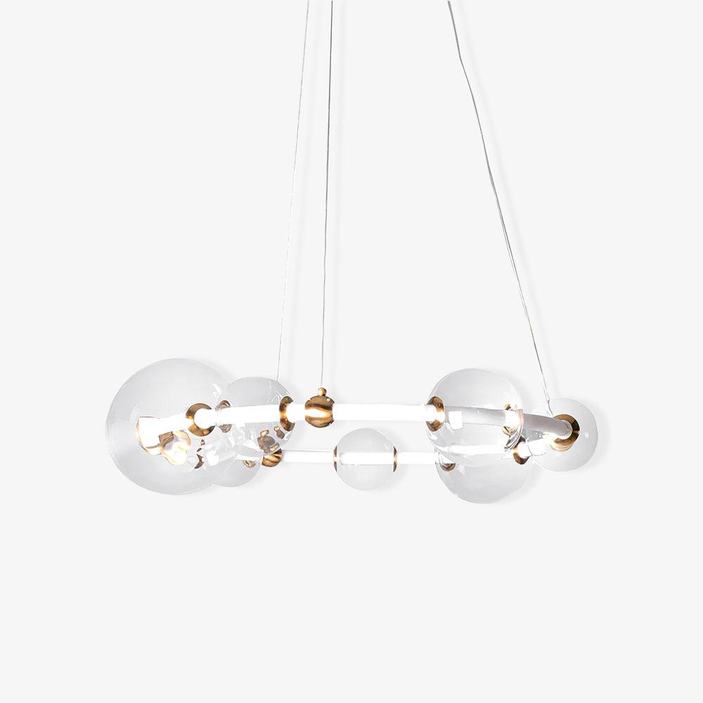 Cera lámpara de araña Bubble transparente Ring Contemporary minimalista