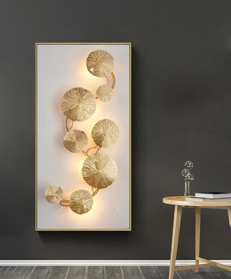Rylso aplique de pared Lotus Leaf de latón