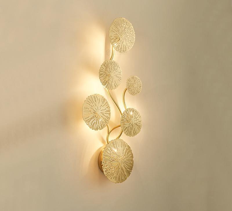 Rylso aplique de pared Lotus Leaf de latón